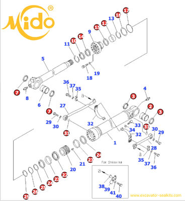 707-99-69550 7079969550 Komatsu PC700LC-8E0 PC800-8E0 ชุดปิดกระบอกไฮดรอลิกคุณภาพสูง