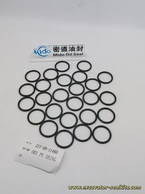 การเปลี่ยนที่แน่นอน Komatsu PU O-Ring 21T-09-11460 ซีลยางโอริงคุณภาพ OEM