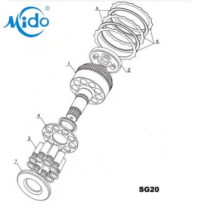 VOE14512788 14512788 ชุดซีลและชุดซ่อมมอเตอร์ TOSHIBA SG20 Swing Motor สำหรับ EC360 Excavator