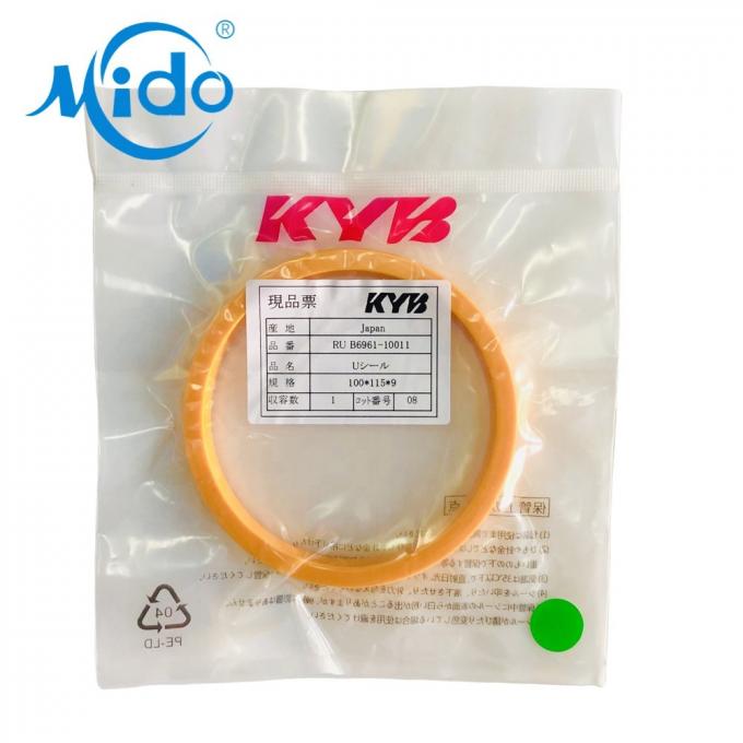 KYB กระบอกสูบไฮดรอลิกซีล 100 * 115 * 9 Mm ID * OD * H Excavator Rod Seal Kit 0
